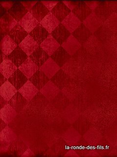 Coupon toile damier rouge